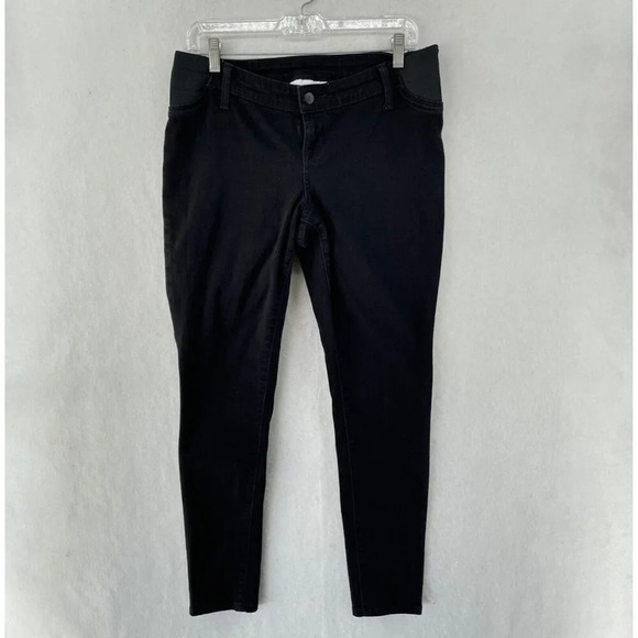 Isabel by Ingrid and Isabel Jeans Women's Sz 6 Black Maternity Skinny Entubado - Picture 1 of 10